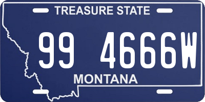 MT license plate 994666W