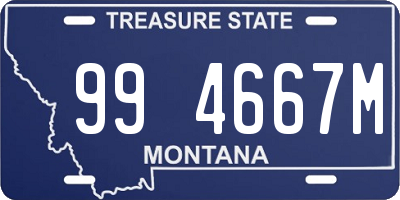 MT license plate 994667M