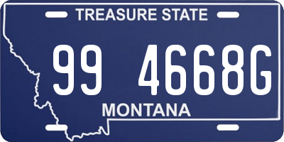 MT license plate 994668G