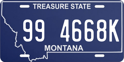 MT license plate 994668K