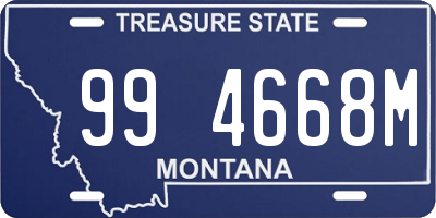 MT license plate 994668M