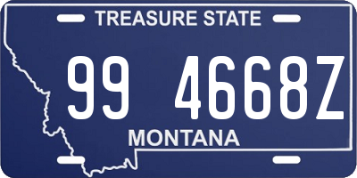 MT license plate 994668Z