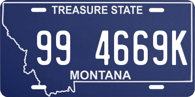 MT license plate 994669K