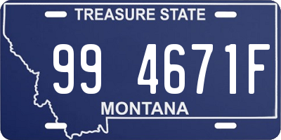 MT license plate 994671F