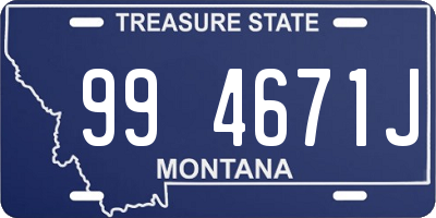 MT license plate 994671J