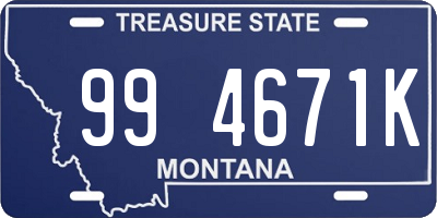 MT license plate 994671K