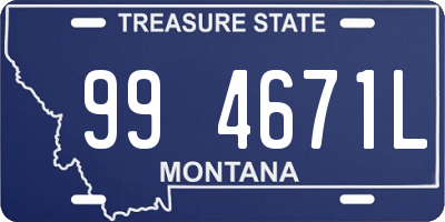 MT license plate 994671L