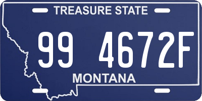 MT license plate 994672F