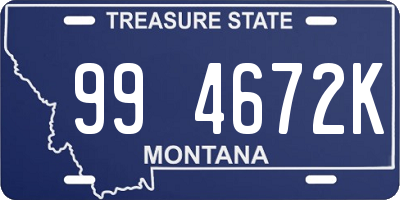 MT license plate 994672K