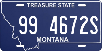 MT license plate 994672S