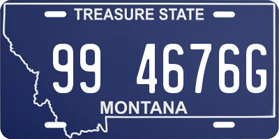 MT license plate 994676G