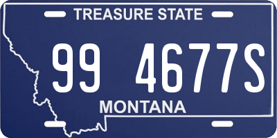 MT license plate 994677S