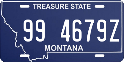 MT license plate 994679Z