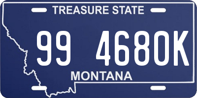 MT license plate 994680K