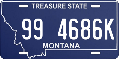 MT license plate 994686K