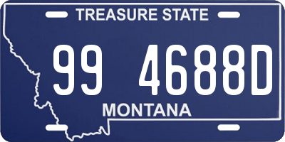 MT license plate 994688D