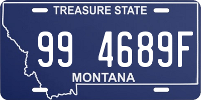 MT license plate 994689F