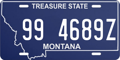 MT license plate 994689Z