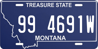 MT license plate 994691W