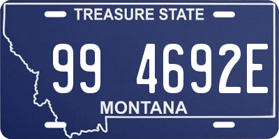 MT license plate 994692E