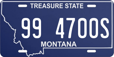 MT license plate 994700S