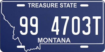 MT license plate 994703T