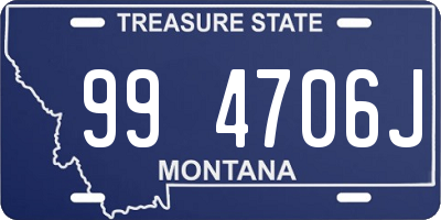 MT license plate 994706J