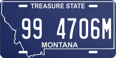 MT license plate 994706M