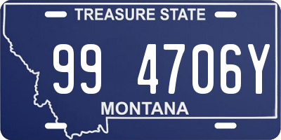 MT license plate 994706Y