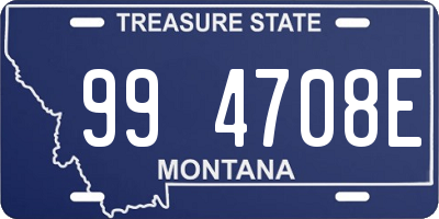 MT license plate 994708E