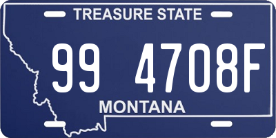 MT license plate 994708F