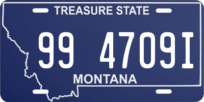 MT license plate 994709I