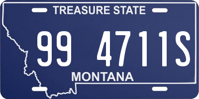 MT license plate 994711S