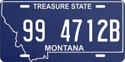 MT license plate 994712B