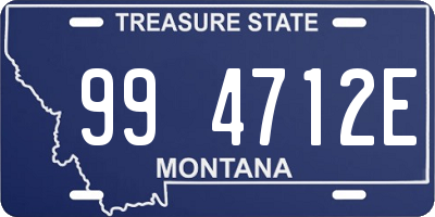 MT license plate 994712E