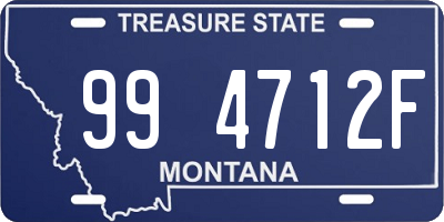 MT license plate 994712F