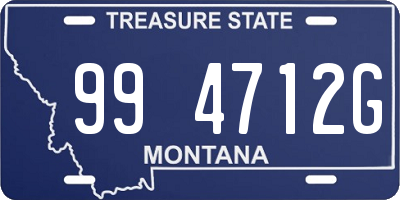 MT license plate 994712G