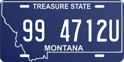 MT license plate 994712U