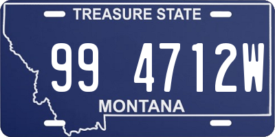 MT license plate 994712W