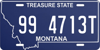 MT license plate 994713T