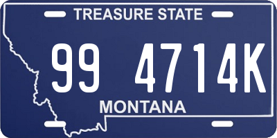 MT license plate 994714K