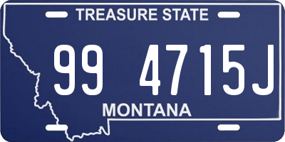 MT license plate 994715J