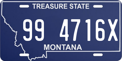 MT license plate 994716X