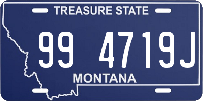 MT license plate 994719J