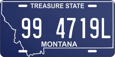 MT license plate 994719L