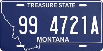 MT license plate 994721A