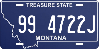 MT license plate 994722J