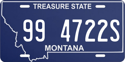 MT license plate 994722S