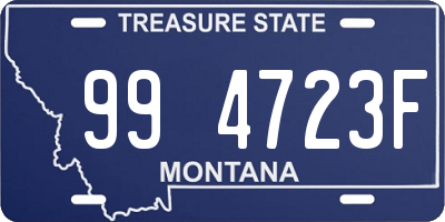 MT license plate 994723F