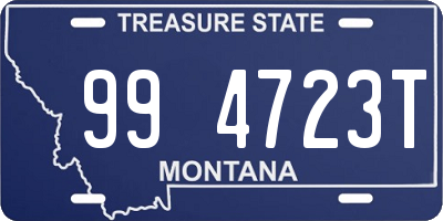 MT license plate 994723T